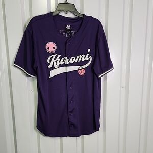 Sanrio Kuromi Purple Baseball Shirt Jersey By Box Lunch Size Large
